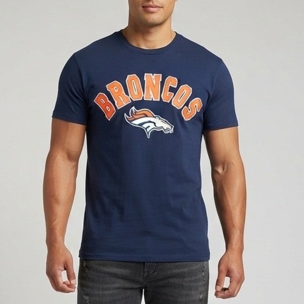 Lee Sport Denver Broncos NFL Football T Shirt Navy Blue XL